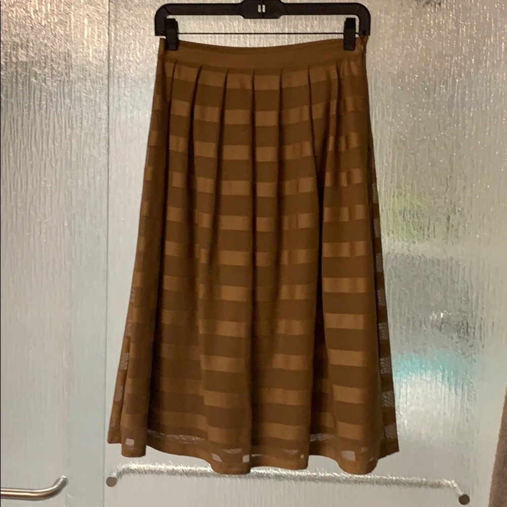 Brown striped skirt